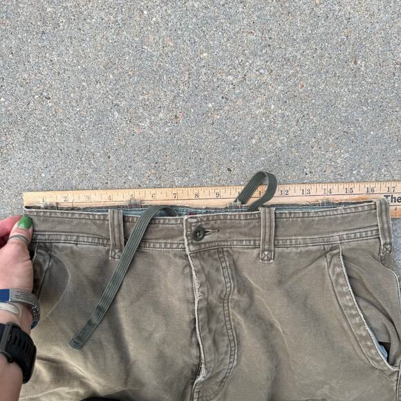 VTG Y2K Abercrombie and Fitch Paratrooper Cargo Canvas Shorts Drawcord Size 31 - Picture 7 of 9
